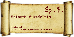 Szimeth Viktória névjegykártya